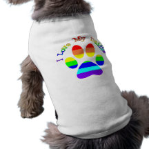 I Love My Daddies Rainbow Paw Dog Tees