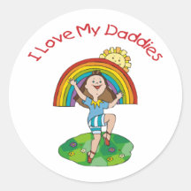 I Love My Daddies Stickers
