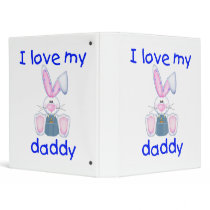 I Love My Daddy (boy bunny) Vinyl Binder