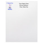 I Love My Daddy (boy bunny) Letterhead Design
