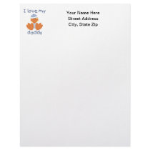 I Love My Daddy (boy duck) Customized Letterhead