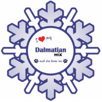 I Love My Dalmatian Mix (Female Dog) Ornament photo sculptures by muttybuddy I Love My Dalmatian Mix (Female Dog) Ornament photo sculptures