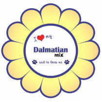 I Love My Dalmatian Mix (Male Dog) Ornament photo sculptures by muttybuddy I Love My Dalmatian Mix (Male Dog) Ornament photo sculptures