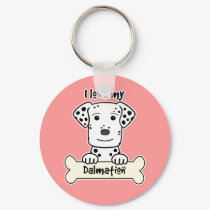 I Love My Dalmation keychains