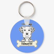 I Love My Dalmation keychains