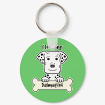 I Love My Dalmation keychains