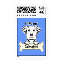 I Love My Dalmation postage