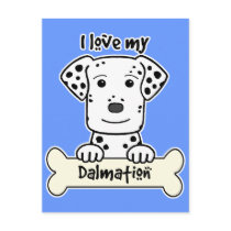 I Love My Dalmation postcards