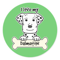 I Love My Dalmation stickers by dogcartoons I Love My Dalmation stickers