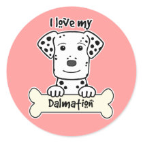I Love My Dalmation stickers by dogcartoons I Love My Dalmation stickers