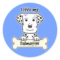 I Love My Dalmation stickers by dogcartoons I Love My Dalmation stickers