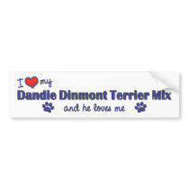 I Love My Dandie Dinmont Terrier Mix (Male Dog) bumper stickers by muttybuddy I Love My Dandie Dinmont Terrier Mix (Male Dog) bumper stickers