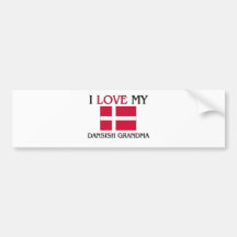 I Love My Dansish Grandma Bumper Sticker