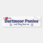 I Love My Dartmoor Ponies (Multiple Ponies) Bumper Stickers