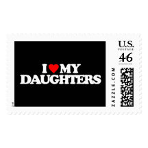 I LOVE MY DAUGHTERS POSTAGE STAMPS