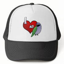 I Love my Derbyan Parakeet hats