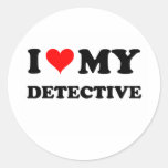 I Love My Detective Stickers