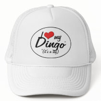 I Love My Dingo (It's a Dog) Mesh Hat