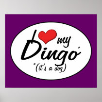 I Love My Dingo (It's a Dog) Posters