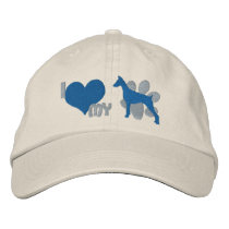 I Love my Doberman Pinscher embroidered hats by MenagerieMayhem I Love my Doberman Pinscher embroidered hats