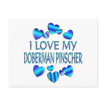 I Love My Doberman Pinscher postcards