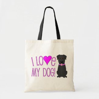 I love my dog! bag