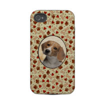 I Love My Dog Custom Pet Photo Brown Bones Iphone 4 Tough Covers