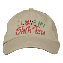 I Love My Dog embroidered hats by sharonrhea I Love My Dog embroidered hats