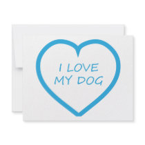 I Love My Dog Personalized Announcements