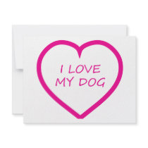 I Love My Dog Invitation