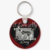 I Love my Dog Keychain by Customizables I Love my Dog Keychain