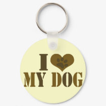 I love my dog keychains by EllesPlanet I love my dog keychains