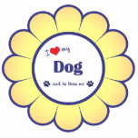 I Love My Dog (Male Dog) Photo Cut Out