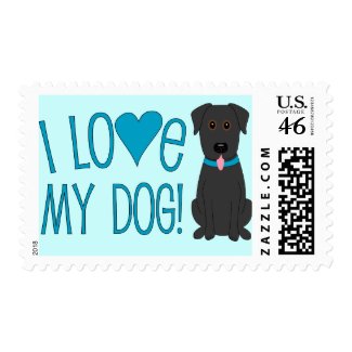 I love my dog! stamp