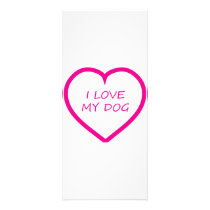 I Love My Dog Rack Card Template
