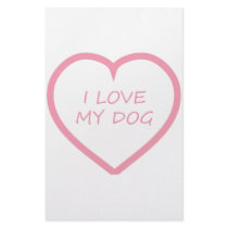 I Love My Dog Stationery