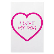 I Love My Dog Customized Stationery