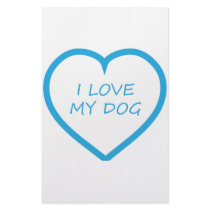 I Love My Dog Stationery Paper