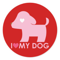 I Love My Dog Sticker