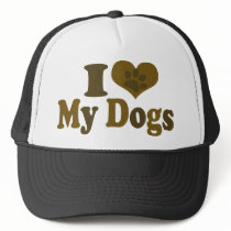 I Love my Dogs hats by EllesPlanet I Love my Dogs hats