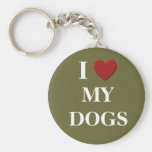 I LOVE MY DOGS KEY CHAINS
