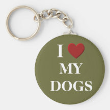 I LOVE MY DOGS KEY CHAINS