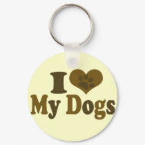 I Love my Dogs keychains by EllesPlanet I Love my Dogs keychains