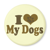 I Love my Dogs magnets by EllesPlanet I Love my Dogs magnets