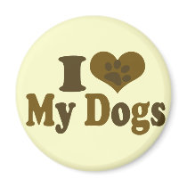 I Love my Dogs magnets by EllesPlanet I Love my Dogs magnets