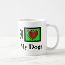 "I Love My Dogs Modern Coffee Mug"