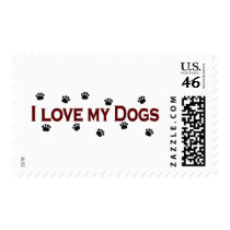 I Love My Dogs Stamp