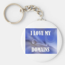 I Love My Domains Keychain