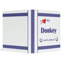 I Love My Donkey (Male Donkey) Binders