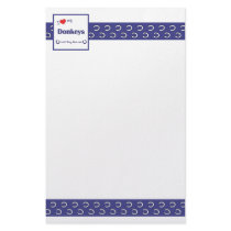 I Love My Donkeys (Multiple Donkeys) Customized Stationery